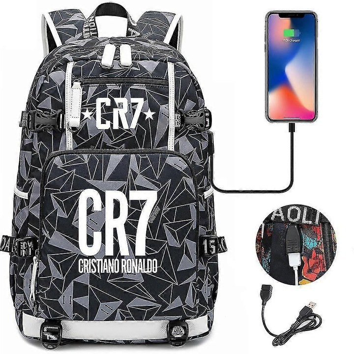 Rucsac set 3 piese, fotbal, multicolor, 45x31x14cm, 24x21x7cm, 21x10x3cm