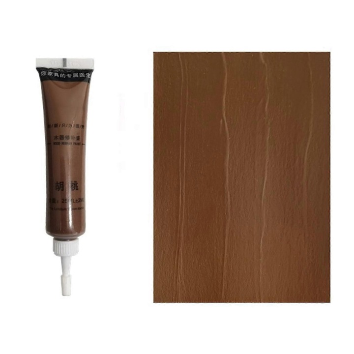 Pasta de reparare pentru lemn, set 25g, nuanta nuc, pentru mobilier si pardoseli