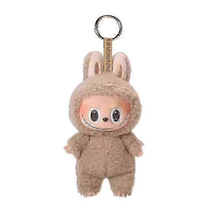 Breloc Labubu, 17cm, maro