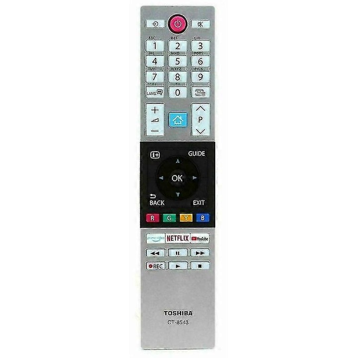 Telecomanda TV, 17.5x5x2.5cm, 433 MHz, plastic, set de 1