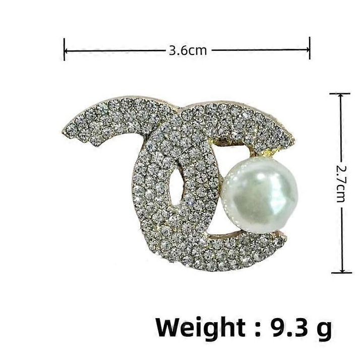 Set 2 brose, design elegant, argintiu