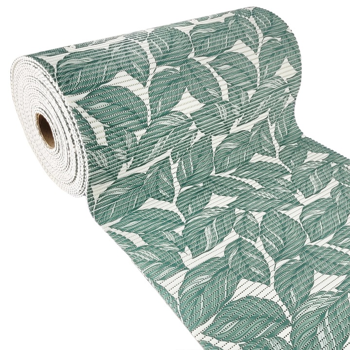 Covoras antiderapant, 65 x 90 cm, DecoMeister®, Model Vegetal, MA074-065-0090S