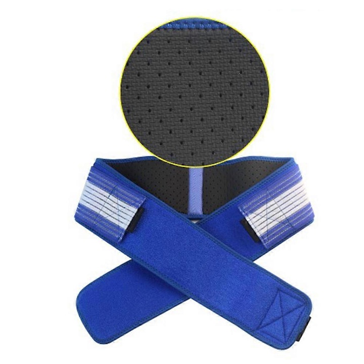 Centura sacroiliaca Si pentru sold, reglabila, sport, 140 cm, albastru