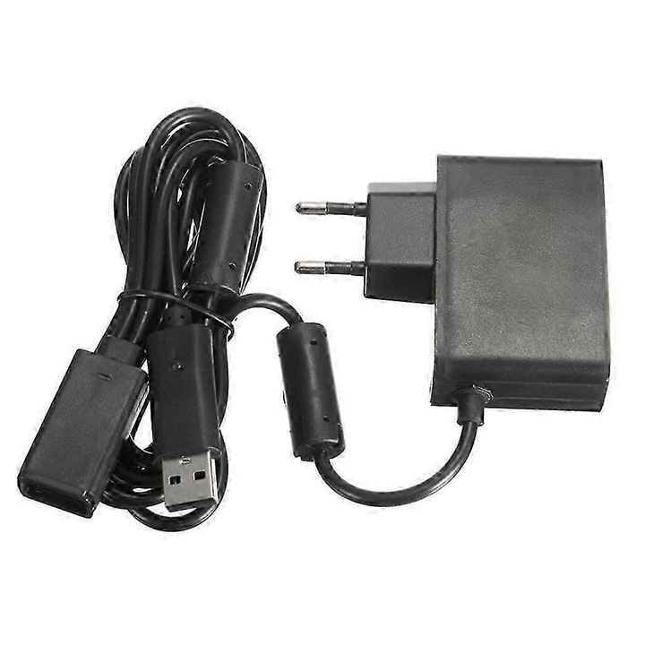 USB AC adapter Xbox 360 Kinect érzékelőhöz, fekete, 100-240V, 12V 1.08A