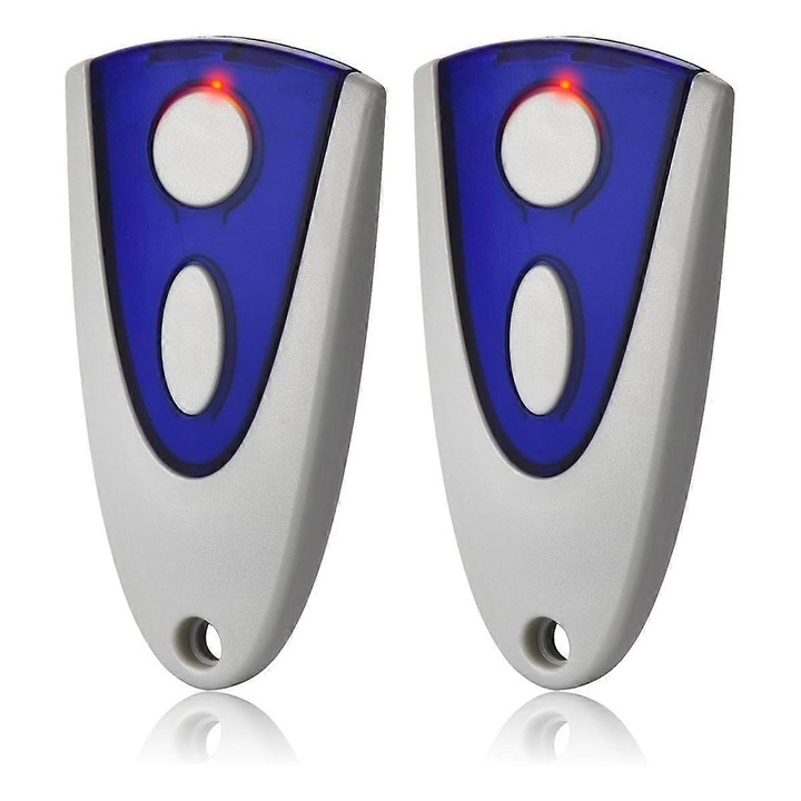 Telecomanda pentru usi de garaj, 433 MHz, set de 2, albastru, material ABS