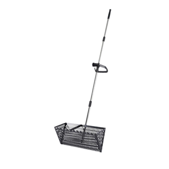 Greble multifunctional, carbon steel, design cu maner lung, 40cmx141cm, negru