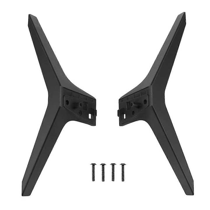 TV tartó állvány, cseretalpak TV-hez 49-55 hüvelyk, fekete, ABS anyag