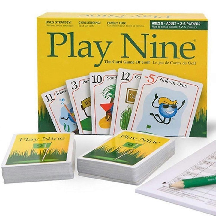 Joc de societate Play Nine - The Golf Card Game, strategie, distractie pentru intreaga familie, multicolor