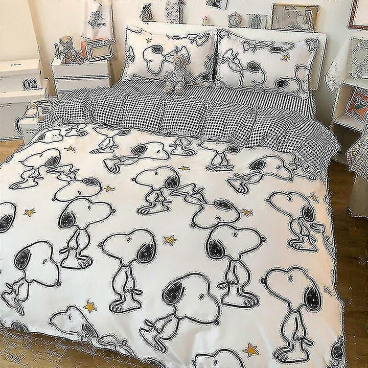 Snoopy ágyneműgarnitúra, 3 darabos, 150x200cm, többszínű