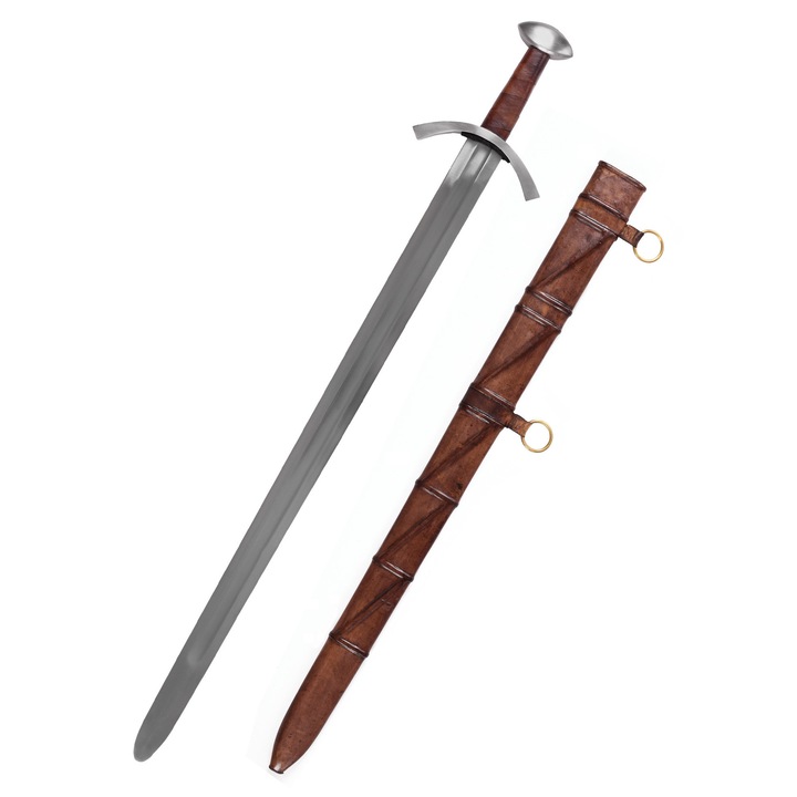 Sabie St. Maurice din Torino cu teaca, Battle-Merchant, otel EN45, 95cm, 1138g