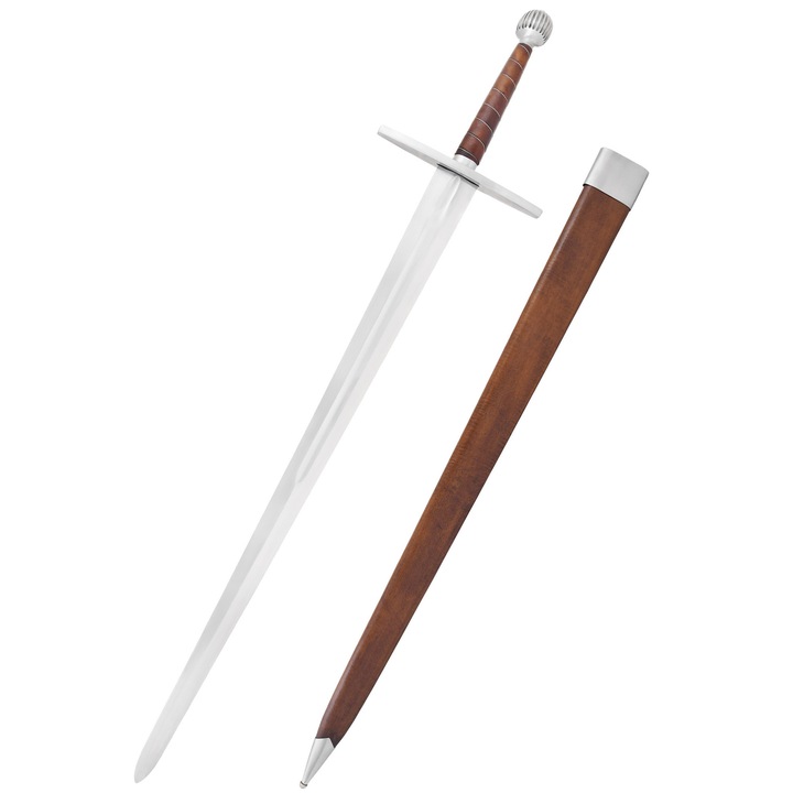 Sabie lunga cu teaca, versiune regulata, Battle-Merchant, otel elastic, 116.5cm