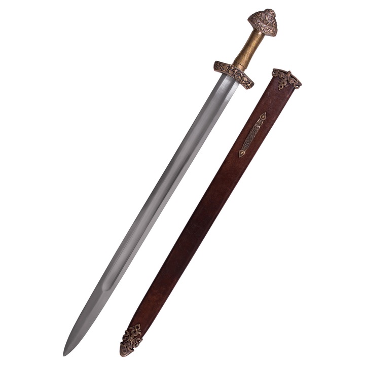 Viking kard hüvellyel, Battle-Merchant, Edzett szénacél, 92cm, 11. század
