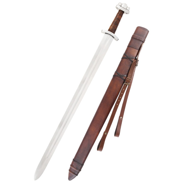 Sabie Vikinga Godfred cu teaca, Battle-Merchant, 8th century, 94cm, otel elastic