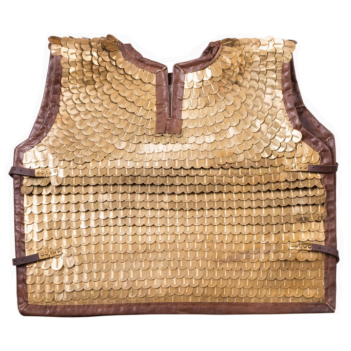 Armura romana, Lorica Squamata, Battle-Merchant, alama si piele, 115x60cm