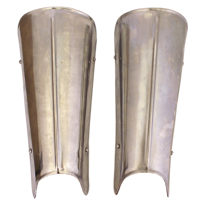 Aparatori pentru tibie pentru costum carnaval Battle-Merchant, otel, 1.2mm, set