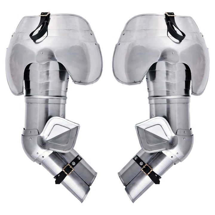 Armura medievala completa pentru brate, Battle-Merchant, otel 1.6mm, 63cm, set