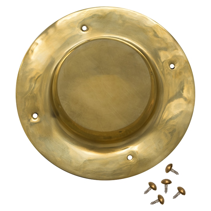 Scut rotund pentru scut roman, Battle-Merchant, din alama, 20cm, set cu accesorii de montaj
