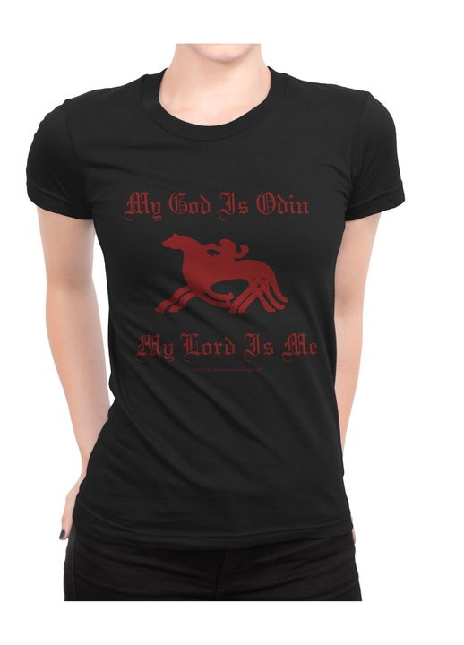 Tricou dama, Battle-Merchant, bumbac, negru, S