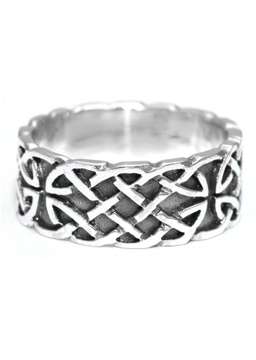 Inel Celtic, Battle-Merchant, Argint, Model nod infinit, Marimea 22, Argintiu
