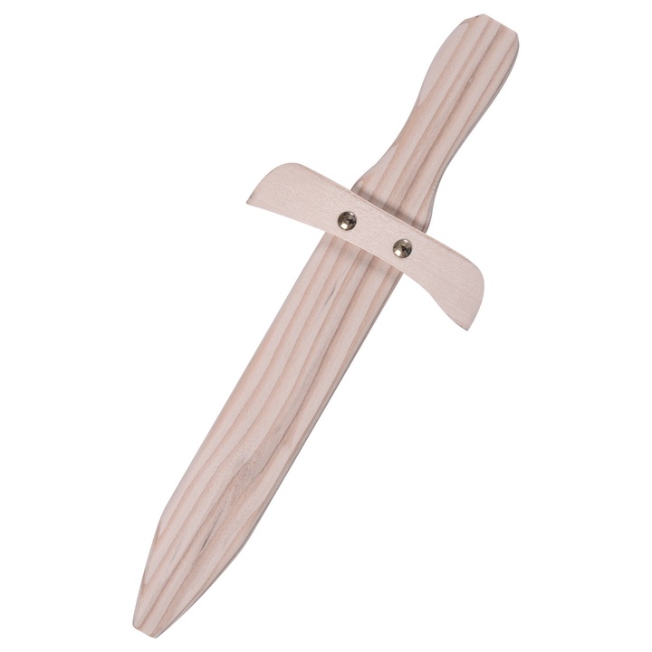 Sabie de jucarie, Battle-Merchant, Lemn, 34 cm, Bej