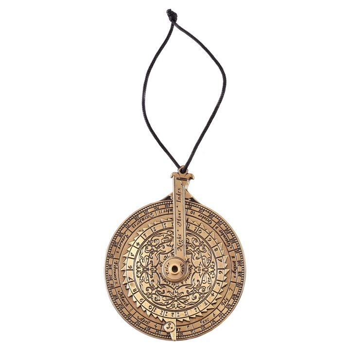 Asztali számológépek, Battle-Merchant, Nocturna és árapály számológép, sárgaréz, 6cm