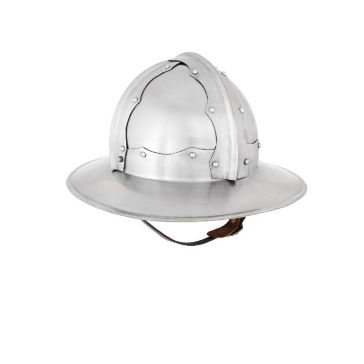 Palarie italiana Kettle, Battle-Merchant, Otel, Circa 1460, Argintiu