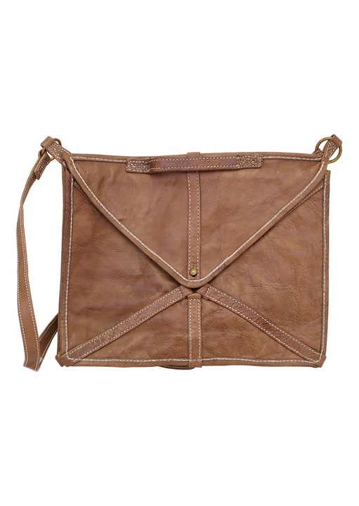 Bőrtáska, Battle-Merchant, római replika, 34x43cm, barna