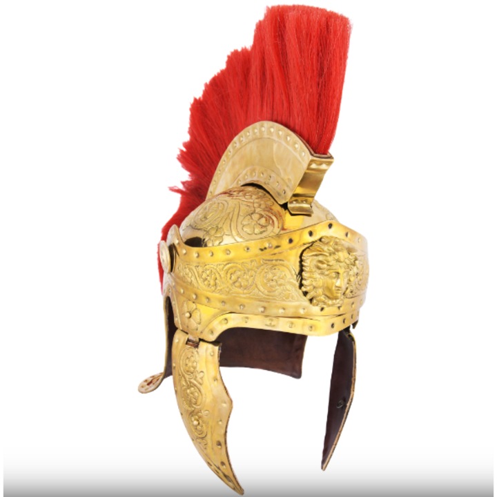 Casca Garda, Battle-Merchant, Alama, 64 cm, Auriu / Rosu