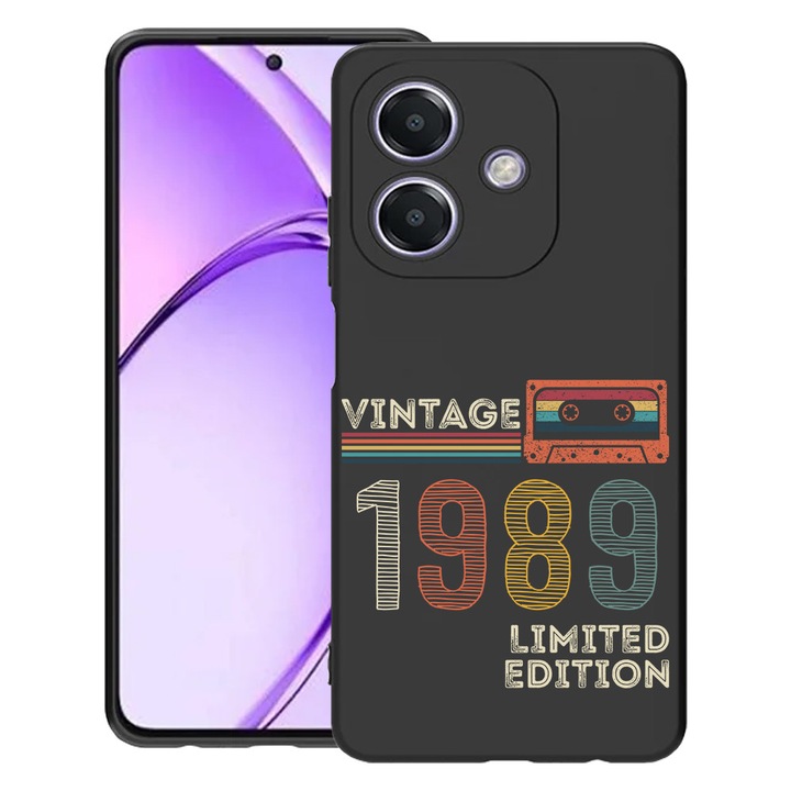BestCase® Husa Slim Silicon pentru OPPO A60 5G / A40M / A40, Limited Edition 1989 - Vintage Tape, 1994500 B 1985