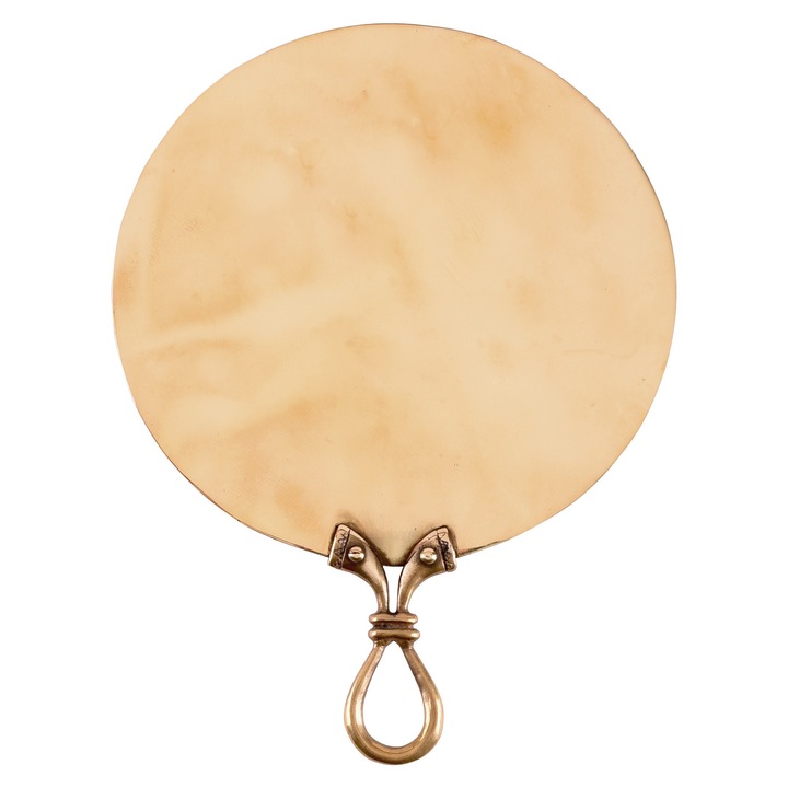 Oglinda rotunda, Battle-Merchant, Alama, Motiv celtic, 18 x 13.5 cm, Auriu