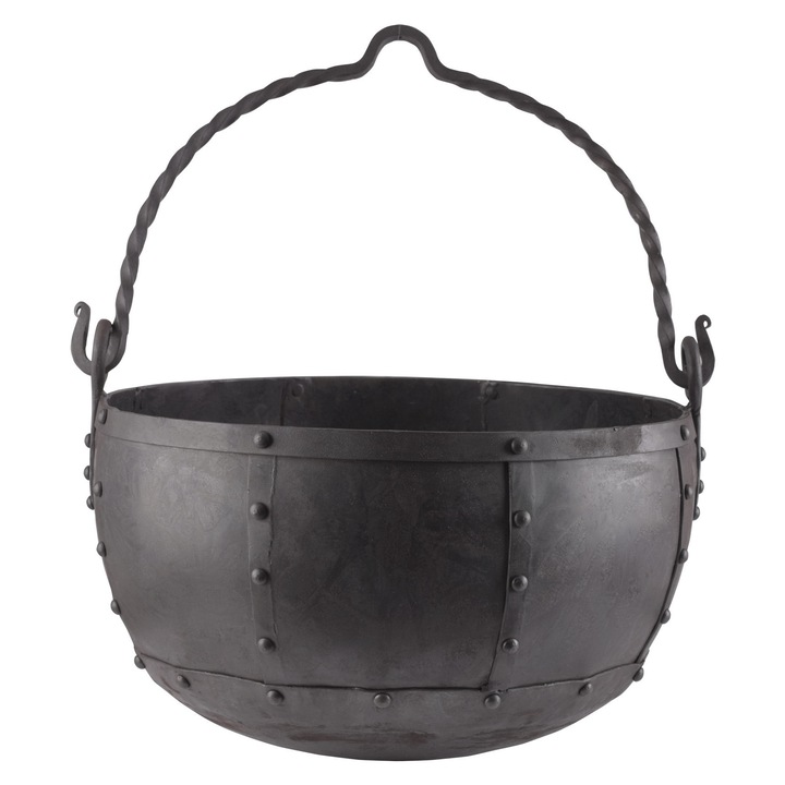 Стоманена тенджера с нитове, Battle-Merchant, 21 литра, 41x54см