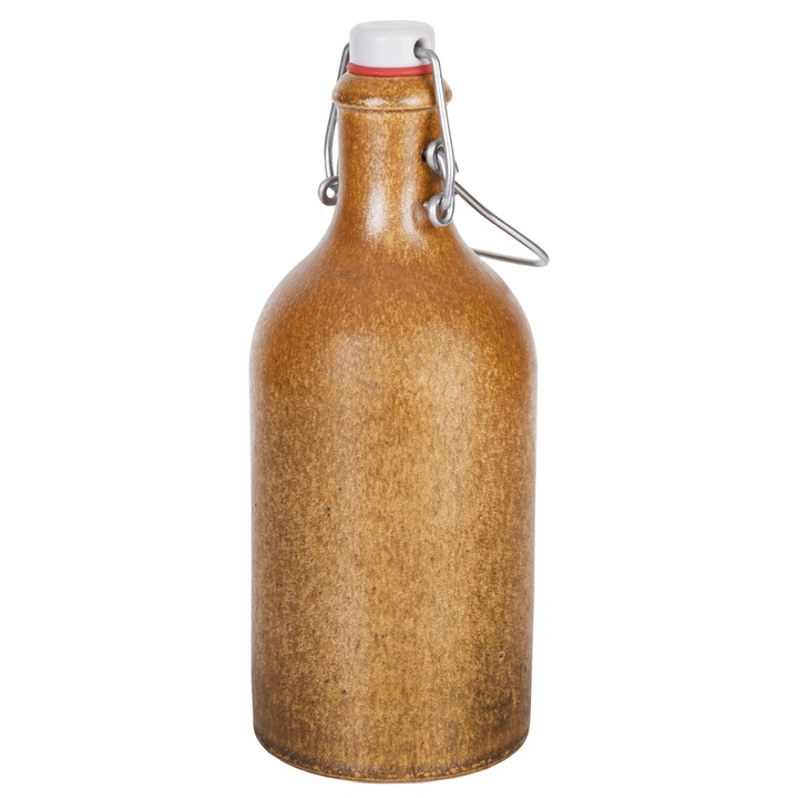 Sticla ceramica, Battle-Merchant, Capac flip, 0.5 l, Maro