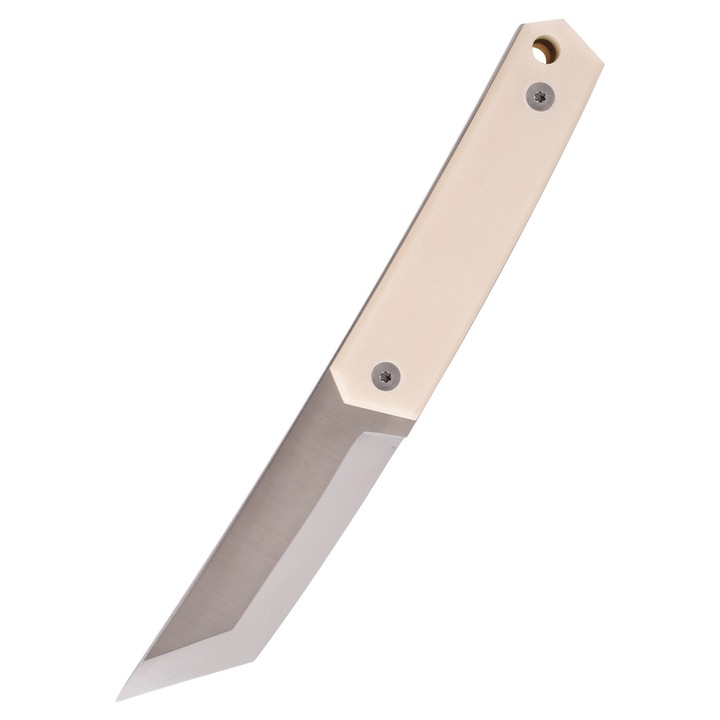 Cutit Brisa Knives, M390, ivoriu, 18.5cm, set cu teaca din piele maro