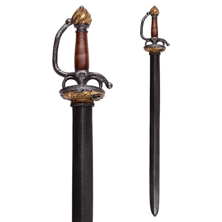 Sabie mica Epic Armoury spuma, argintiu auriu, 85cm