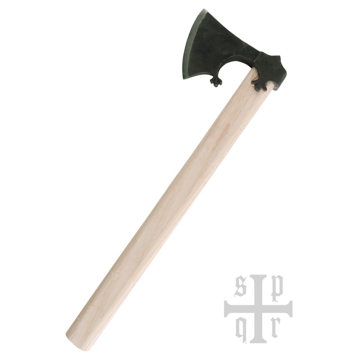 Viking fejsze, S.P.Q.R., Rommunds, szénacél, 26cm, kőrisfa