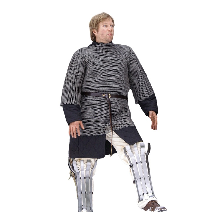 Camasa din zale de aluminiu, Ulfberth, XXL, 8 mm, gri