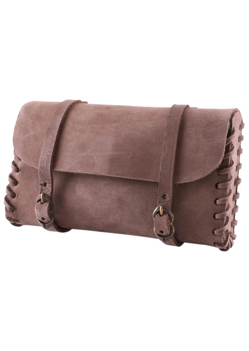 Bőrtáska, Ulfberth, két csat, barna, 23x15.5x7cm