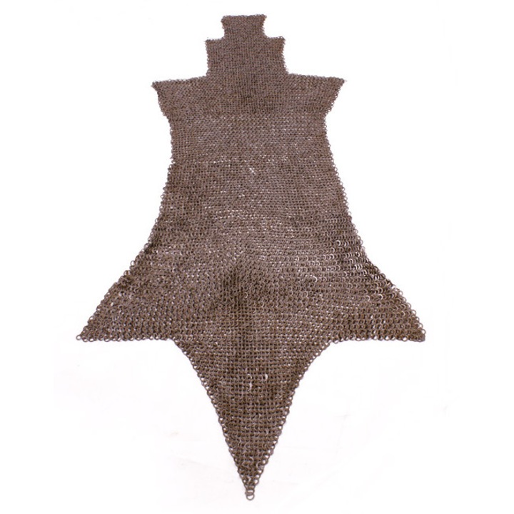 Protectie pentru picioare din zale BTW, Ulfberth, otel elastic, 8 mm, finisaj natural, 118x60x46cm, set