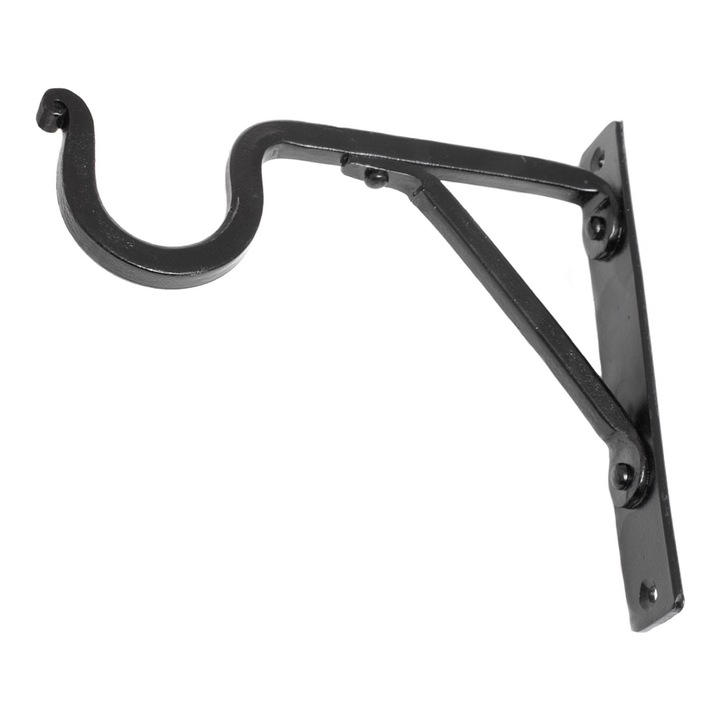 Fogasok, Ulfberth, nagy fogas, kézzel kovácsolt, fekete festékbevonat, 17x15cm