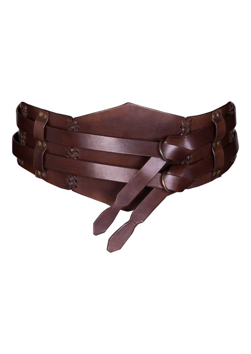 Ulfberth bőröv, széles modell, sötétbarna, Sötétbarna, 130