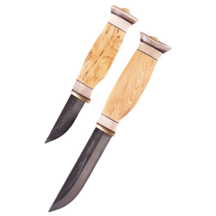 Set de cutite , Wood Jewel, 10.5x6cm, lemn de mesteacan, corn de ren