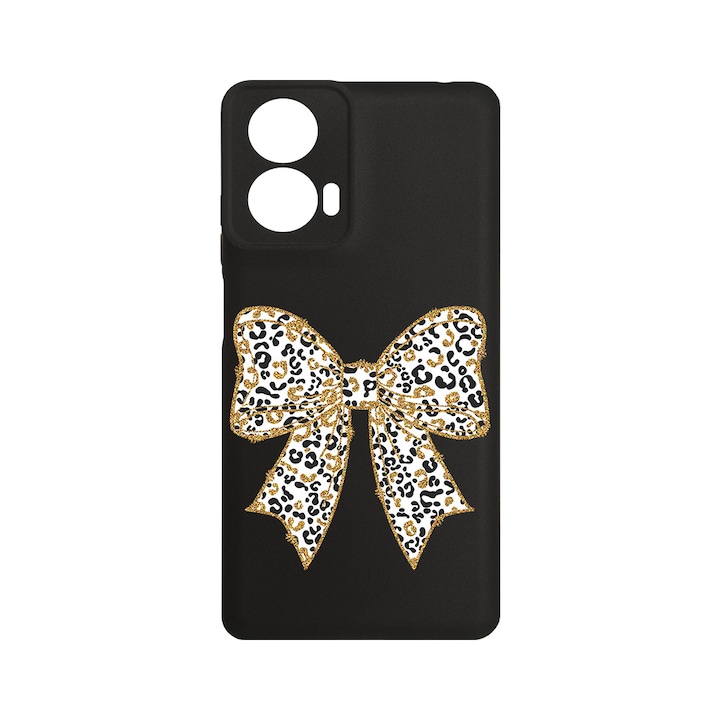 BestCase® Husa Slim Silicon pentru Motorola Moto G24 / G24 Power, Leopard Bow, 1894727 B 1873