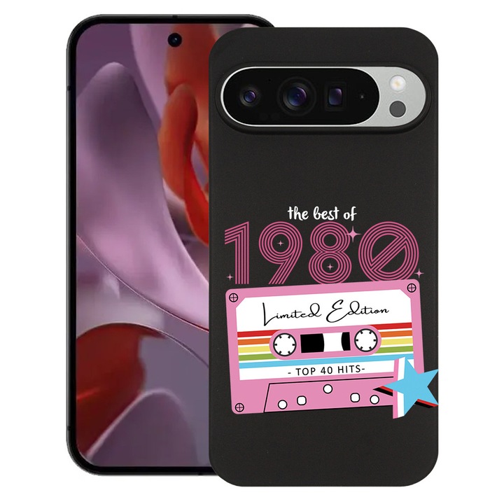 BestCase® Husa Slim Silicon pentru Google Pixel 9 Pro, Best Of 1980 - Girl Style, 1805823 B 1934