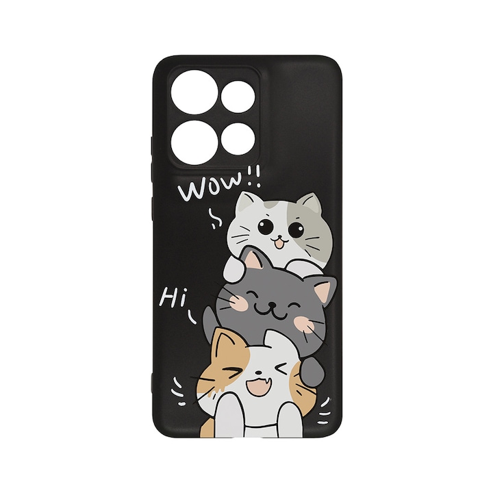 BestCase® Husa Slim Silicon pentru Motorola Edge 50 Neo, Cat Wow, 1908269 B 1855