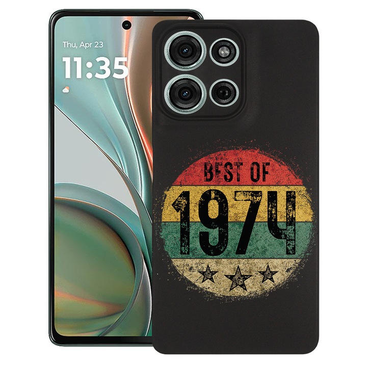 BestCase® Husa Slim Silicon pentru Motorola Moto G75, Best Of 1974, 1926338 B 1907