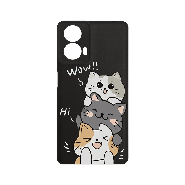 BestCase® Husa Slim Silicon pentru Motorola Moto G85, Cat Wow, 1805828 B 1855