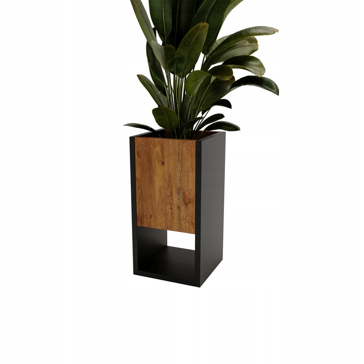 Virágcserép keret nélkül, 45x22,6x22,6cm, modern design, Lancelot díszítéssel, virágokhoz, szett