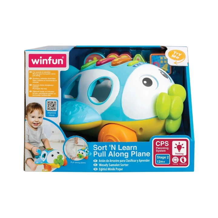 Играчка за дърпане Winfun Airplane с дейности