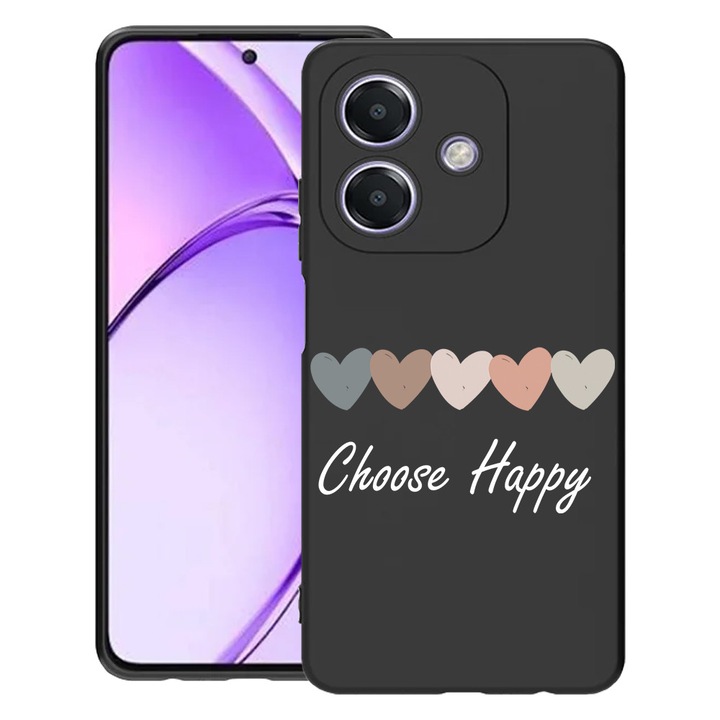 BestCase® Husa Slim Silicon pentru OPPO A60 5G / A40M / A40, Choose Happy, 1994500 B 1854
