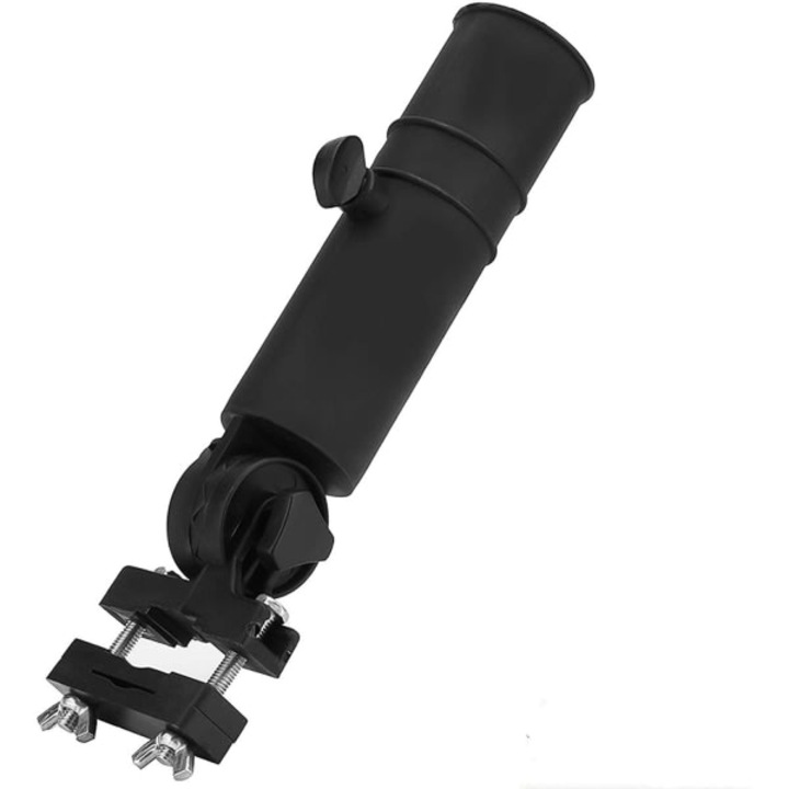 Стойка за чадъри за голф количка, черна, 24x6.5x7см